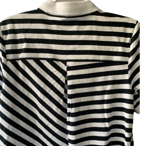 Anthropologie Striped Polo Rugby Mini Dress Black and White. Small NWOT - Picture 10 of 10